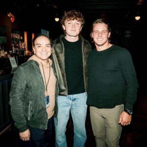 Pictured (L-R): Big Machine Music President Mike Molinar, Will Linley, Big Machine Music Sr. Director Timmy Haehl